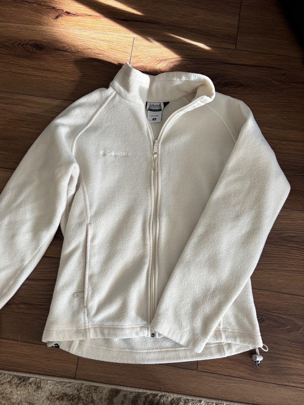Columbia Women's Cream Full-Zip Teddy Fleece Jacket
